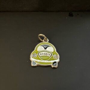 Vintage Buddies Green Car-Shaped Pendant Charm